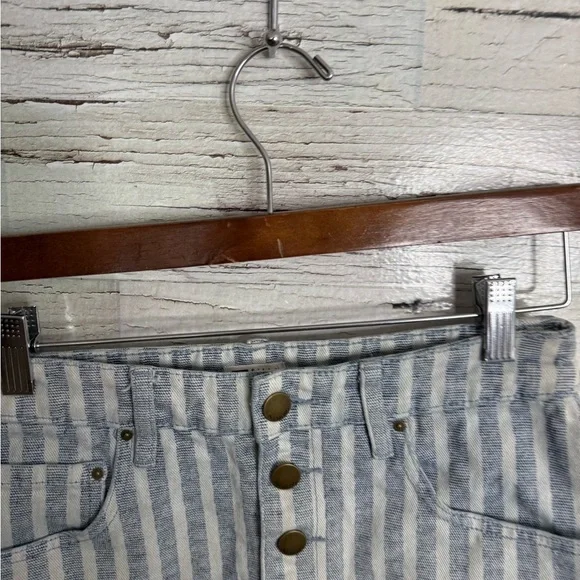 Billabong Blue and White Striped Pencil Skirt mini size 27 - Picture 3 of 6